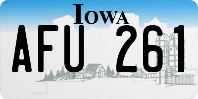 IA license plate AFU261