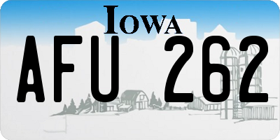IA license plate AFU262