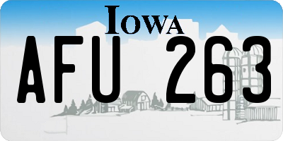 IA license plate AFU263