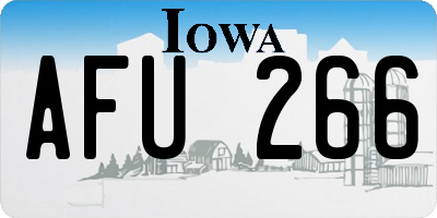 IA license plate AFU266