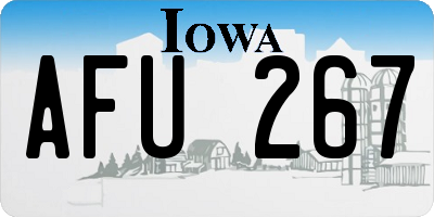 IA license plate AFU267