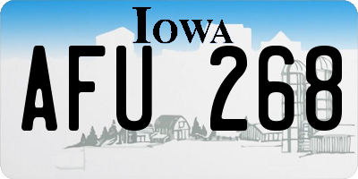 IA license plate AFU268