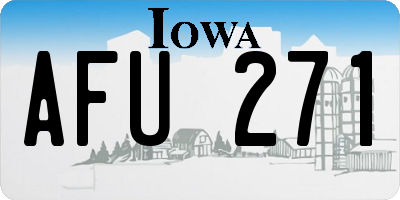 IA license plate AFU271