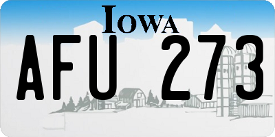 IA license plate AFU273