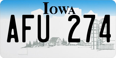 IA license plate AFU274