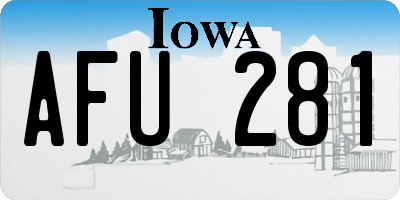 IA license plate AFU281