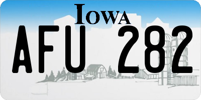 IA license plate AFU282