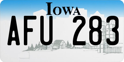 IA license plate AFU283