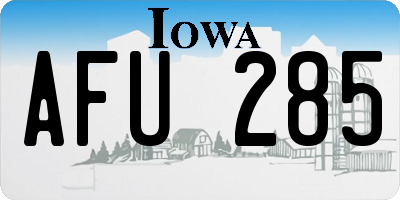 IA license plate AFU285