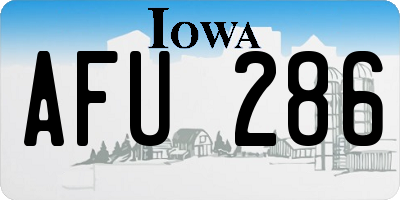 IA license plate AFU286