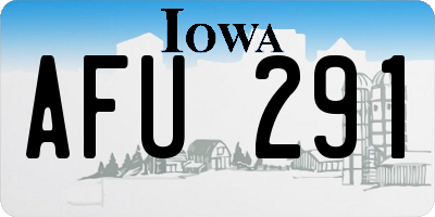 IA license plate AFU291