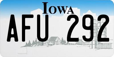 IA license plate AFU292