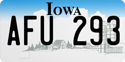 IA license plate AFU293