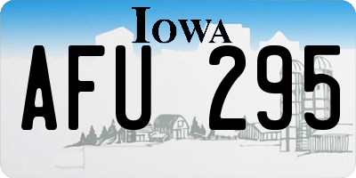 IA license plate AFU295