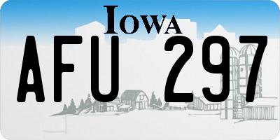 IA license plate AFU297