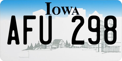 IA license plate AFU298