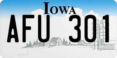 IA license plate AFU301