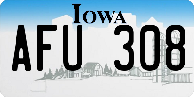 IA license plate AFU308