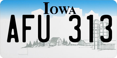 IA license plate AFU313