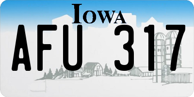 IA license plate AFU317