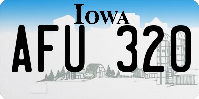 IA license plate AFU320
