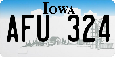 IA license plate AFU324