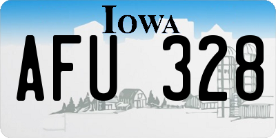 IA license plate AFU328