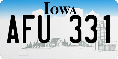 IA license plate AFU331