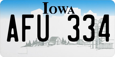 IA license plate AFU334