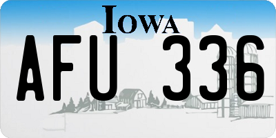 IA license plate AFU336