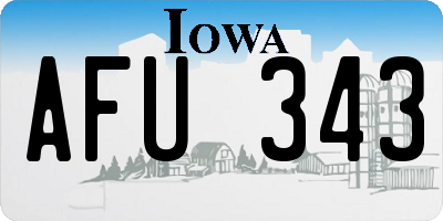 IA license plate AFU343