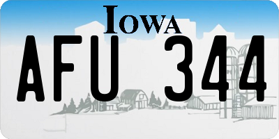 IA license plate AFU344