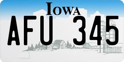IA license plate AFU345