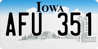 IA license plate AFU351