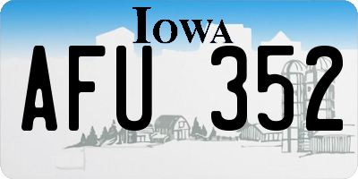 IA license plate AFU352