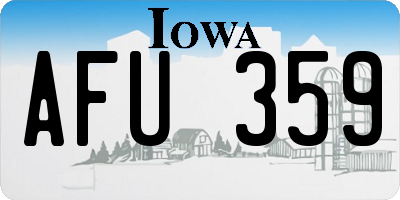 IA license plate AFU359