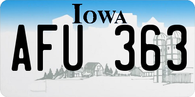 IA license plate AFU363