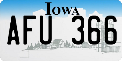 IA license plate AFU366