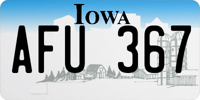 IA license plate AFU367