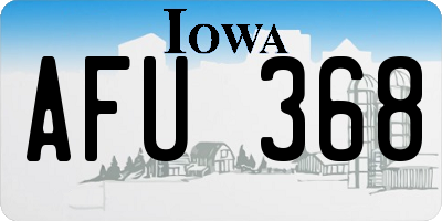 IA license plate AFU368