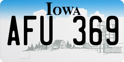 IA license plate AFU369