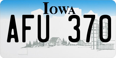 IA license plate AFU370