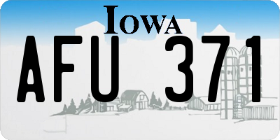 IA license plate AFU371