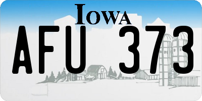IA license plate AFU373