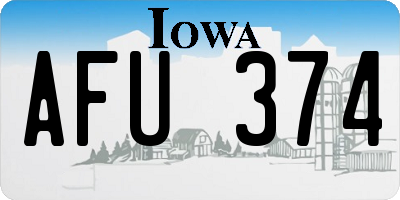 IA license plate AFU374