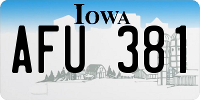 IA license plate AFU381