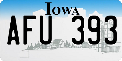 IA license plate AFU393