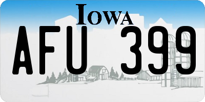IA license plate AFU399