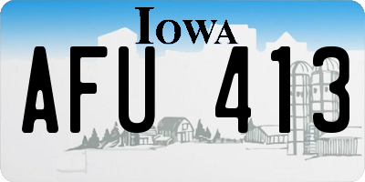 IA license plate AFU413