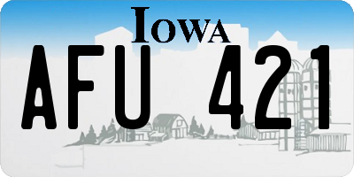 IA license plate AFU421